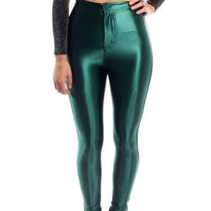 American Apparel green disco pants